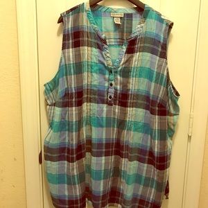 Catherines blue plaid top